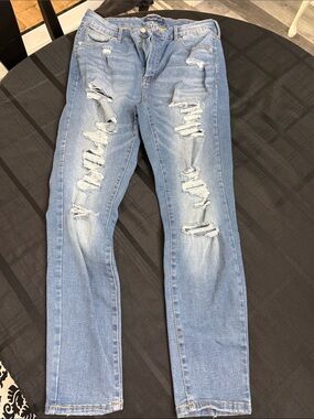Aeropostale Light Blue Ripped Skinny Jeans